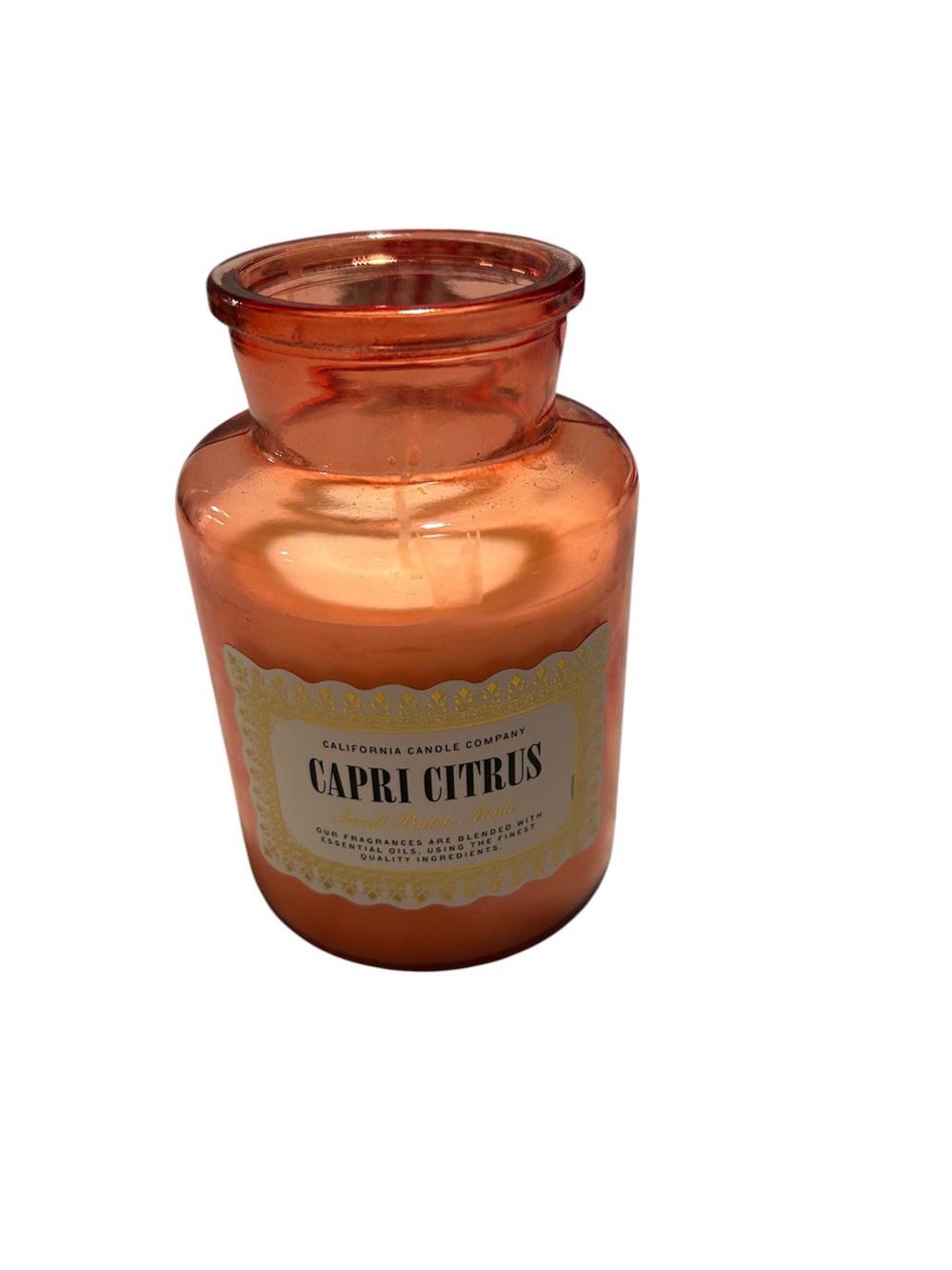 Capri Citrus Orange Glass Jar Candle